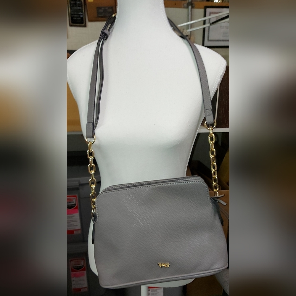 Mathew and Julian Grey Crossbody / Shoulder Bag Purse